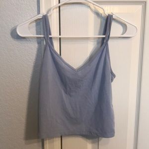 Blue Cropped Tank Top